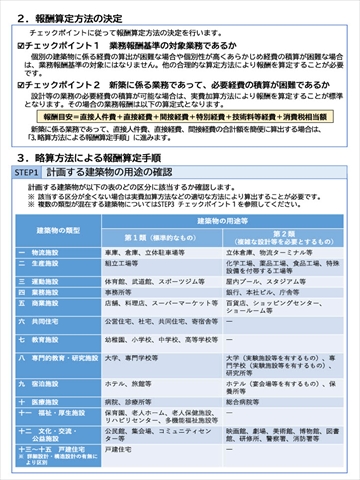 国土交通省パンフレット「報酬算定方法の決定と略算方法について」